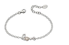 D for Diamond   Child's Sterling Silver Love Pearl Bracelet B4891