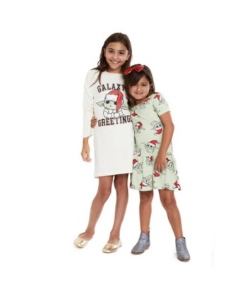 Girls Size 6 Christmas Dress 2-Pack Star Wars Mandalorian Baby Yoda Grogu |  eBay