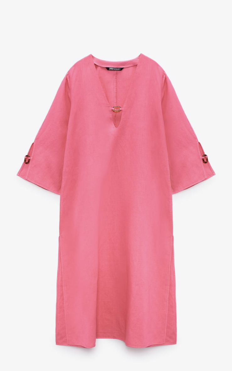 新品☆ZARA ザラ 袖フレアーワンピース Pink, s. 新品☆ZARA ザラ ワンピース ピンクパープル S - メルカリ