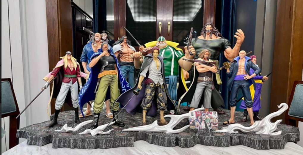 ⭐New Century Red Hair Pirates Set of 10 Resin Figure Shanks One