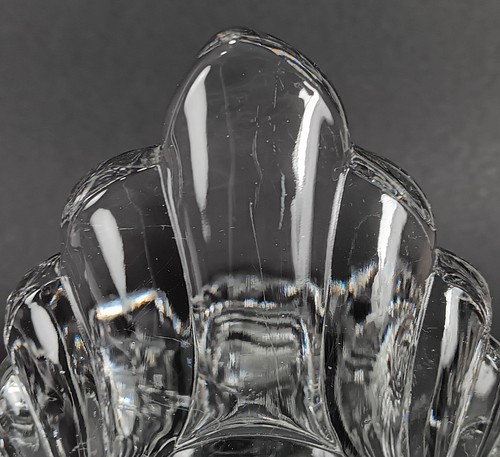 Vintage Cambridge Caprice Glass Candle Holder Reflectors 2 Scalloped Shell Clear - Picture 19 of 22