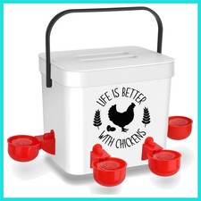 Chicken Waterer - Chicken Water Feeder with 4 Water Cups - Automatic Chicken ...