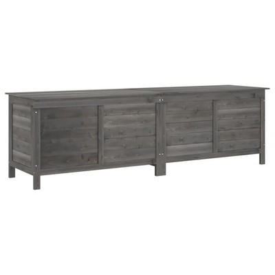 Gartentruhe Kissenbox Kissentruhe Auflagenbox Anthrazit 198,5x50x56,5 Cm Holz Ki