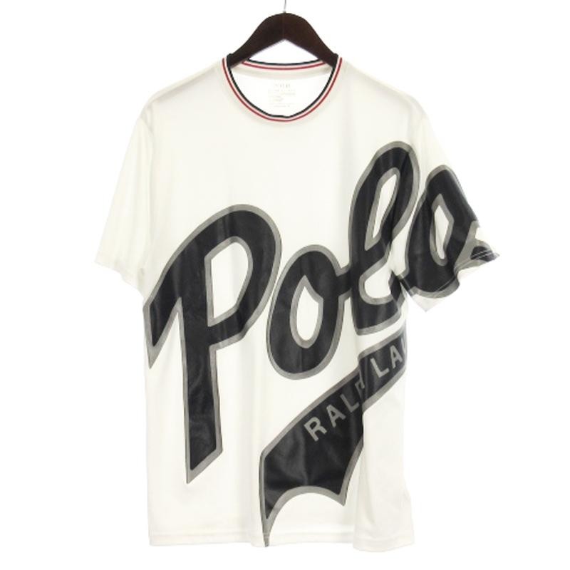 Ralph Lauren White Cotton Logo Print XL Men's Short Sleeve Tee
