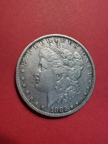 1882 O/S Morgan Silver Dollar XF EF Extremely Fine $1 Coin