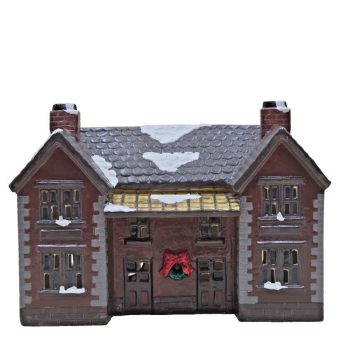 Department 56 Depot with Train Illuminated Building Only Vintage 1986