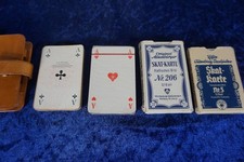 4 x Skat Spielkarten Schmidt München ASS Altenburger Nr.206 Nr. 5 Antik Vintage