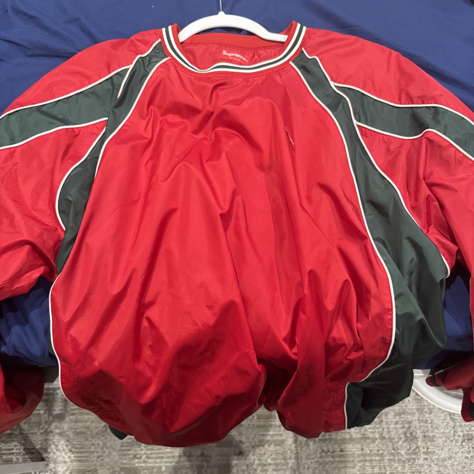 Supreme Piping Warm Up Pullover FW19 Windbreaker Track Jacket Box Logo Medium