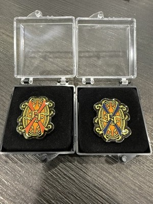 Arturo Fuente Opus X Red & Blue Lapel Pins - 2 Lapel pins in each set