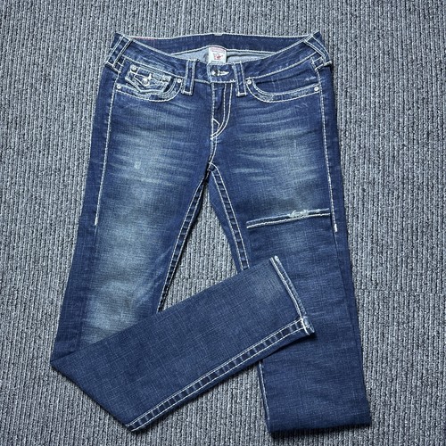 True Religion Damen Jeans 29 Disco Becky Big T Swarovski Slim Fit Denim