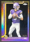 J.J. McCarthy 2025 Topps Chrome Etch Variation Black Refractor Base /10 #199