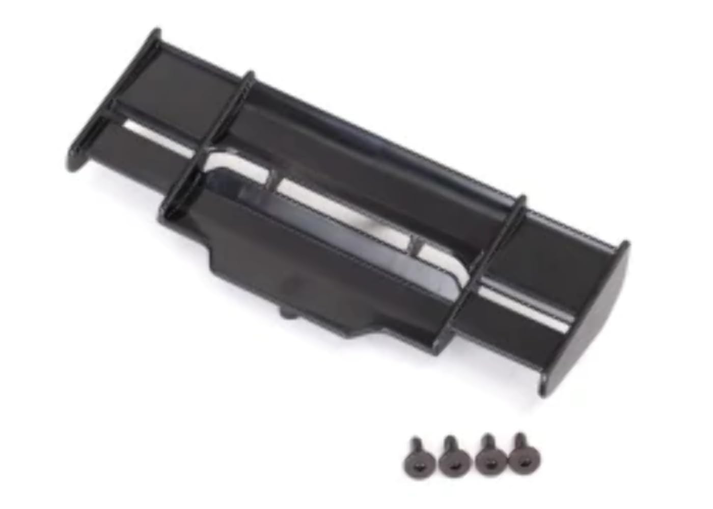 TRA6721 Wing, Rustler 4X4 (Black)/ 3x8mm FCS (3)
