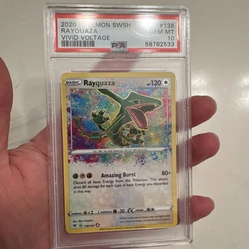 Pokémon TCG Rayquaza Vivid Voltage 138/185 Amazing Rare PSA 10 GEM MINT