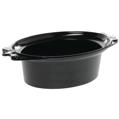 HUBERT  Large Oval Serving Bowl Black Melamine- 20 1/2'' L x 12 1/10'' W x 6'' H
