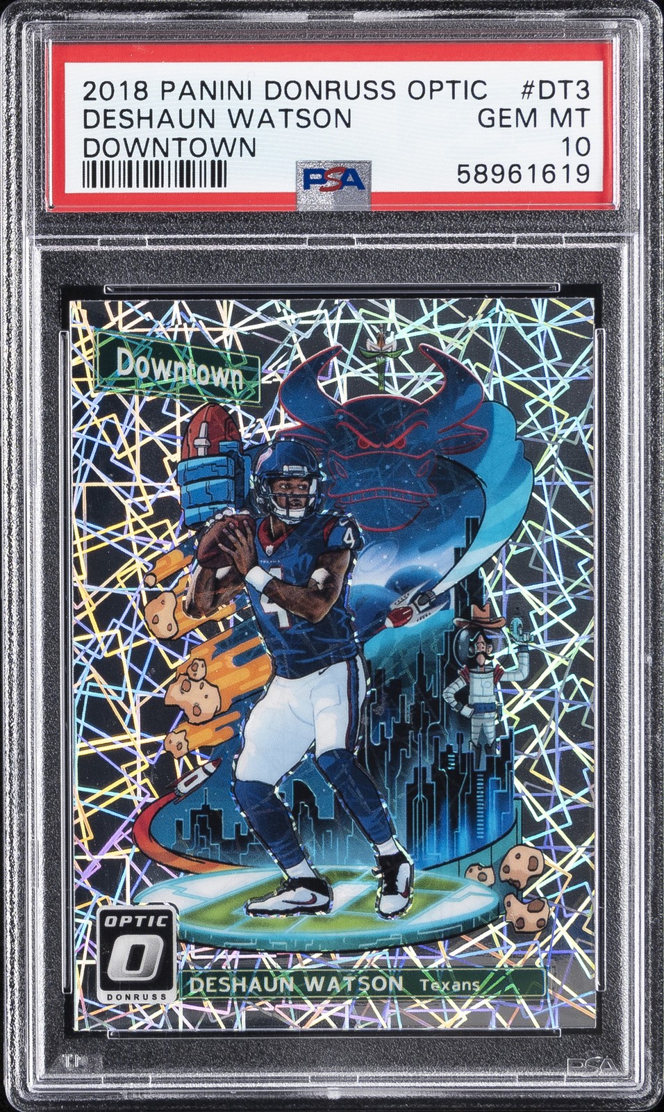 2018 PANINI DONRUSS OPTIC DOWNTOWN #DT3 DESHAUN WATSON PSA 10