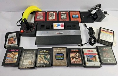 Atari 2600 Jr. (Short Rainbow) Controller, Netzteil & 14 Spiele - getestet & funktionsfähig