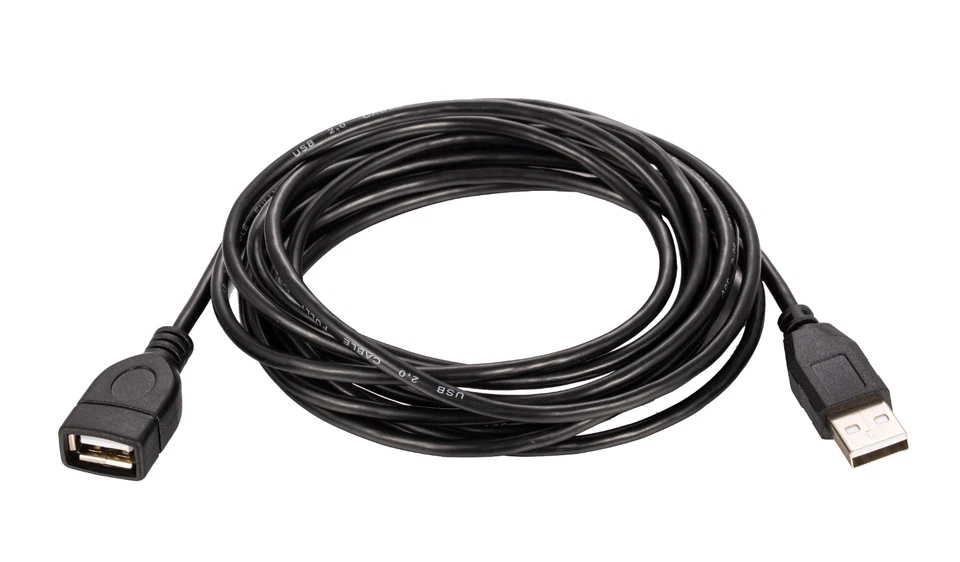 USB 2.0 Extension Cable Black AM to AF Super Speed EXT Cord 3-15ft Multi-Pk LOT - Image 4 of 4