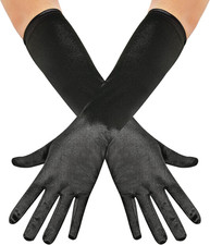 Long Opera Party 20S Satin Gloves Stretchy Elbow Length Wedding 15 Inch Classic