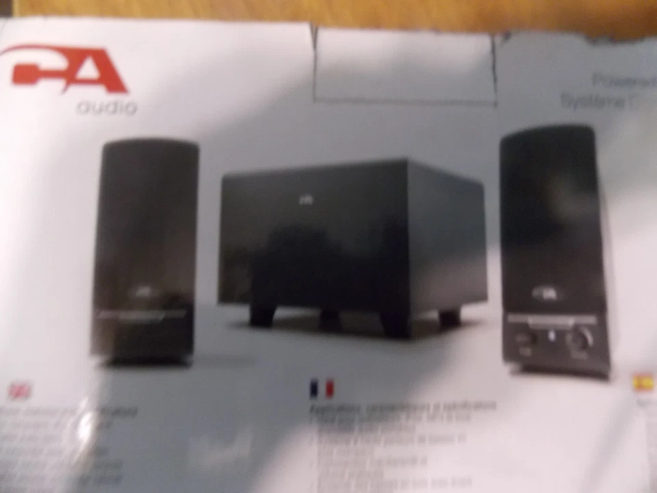 Cyber Acoustics CA-3000 powered 3pc SPEAKER SYSTEM 2.1 NEW! 8W RMS - 16W peak - Image 3 of 3