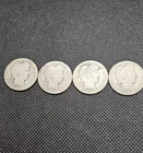 Barber Quarters Silver 90% 1903-P 1904-P 1910-D 1901-P Set of 4