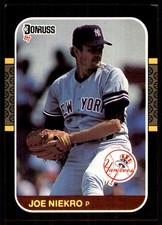 Joe Niekro 1987 Donruss #217 Yankees MLB READ FREE SHIPPING AutographDen