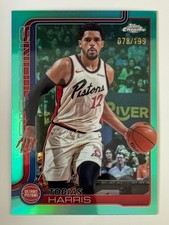 2025-26 Topps Chrome Tobias Harris Aqua Refractor /199 Detroit Pistons #6