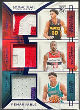 Zaccharie Risacher Alexandre Sarr 2025 Panini Immaculate 19/25 Triple Patch RC