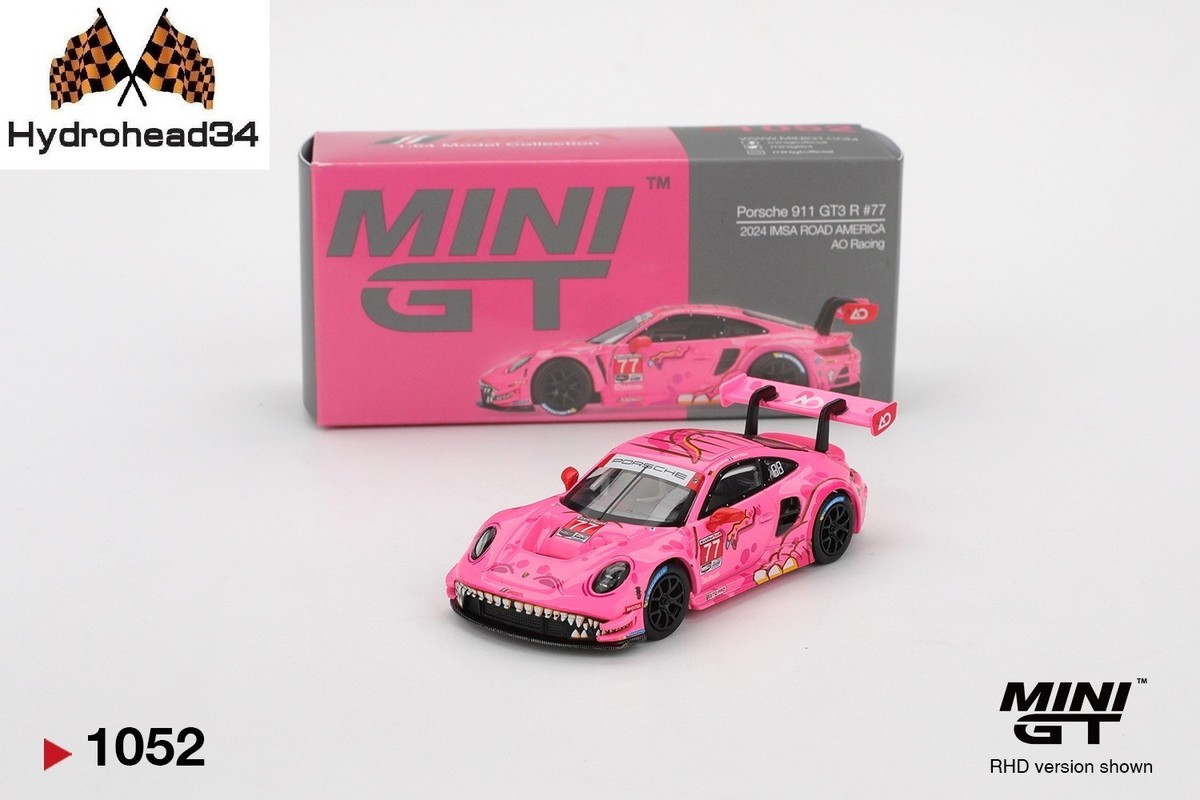 MINI GT ポルシェ 911 GT3 R IMSA ロードアメリカ Mini GT Porsche 911 GT3 R #77 AO Racing 2024 IMSA Road America | eBay