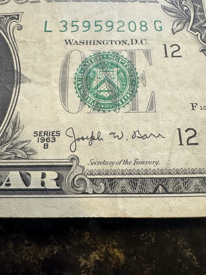 1963B One Dollar "Barr" Notes ($1 Lot of 108) - Image 2 of 4