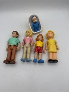 Little Tikes Dollhouse Figures Grand Mansion Family Mom, Dad, Girl Vintage