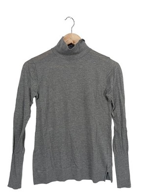 ZARA KNIT Rollkragenpullover Damen Pullover Gr. DE 38 hellgrau Casual-Look
