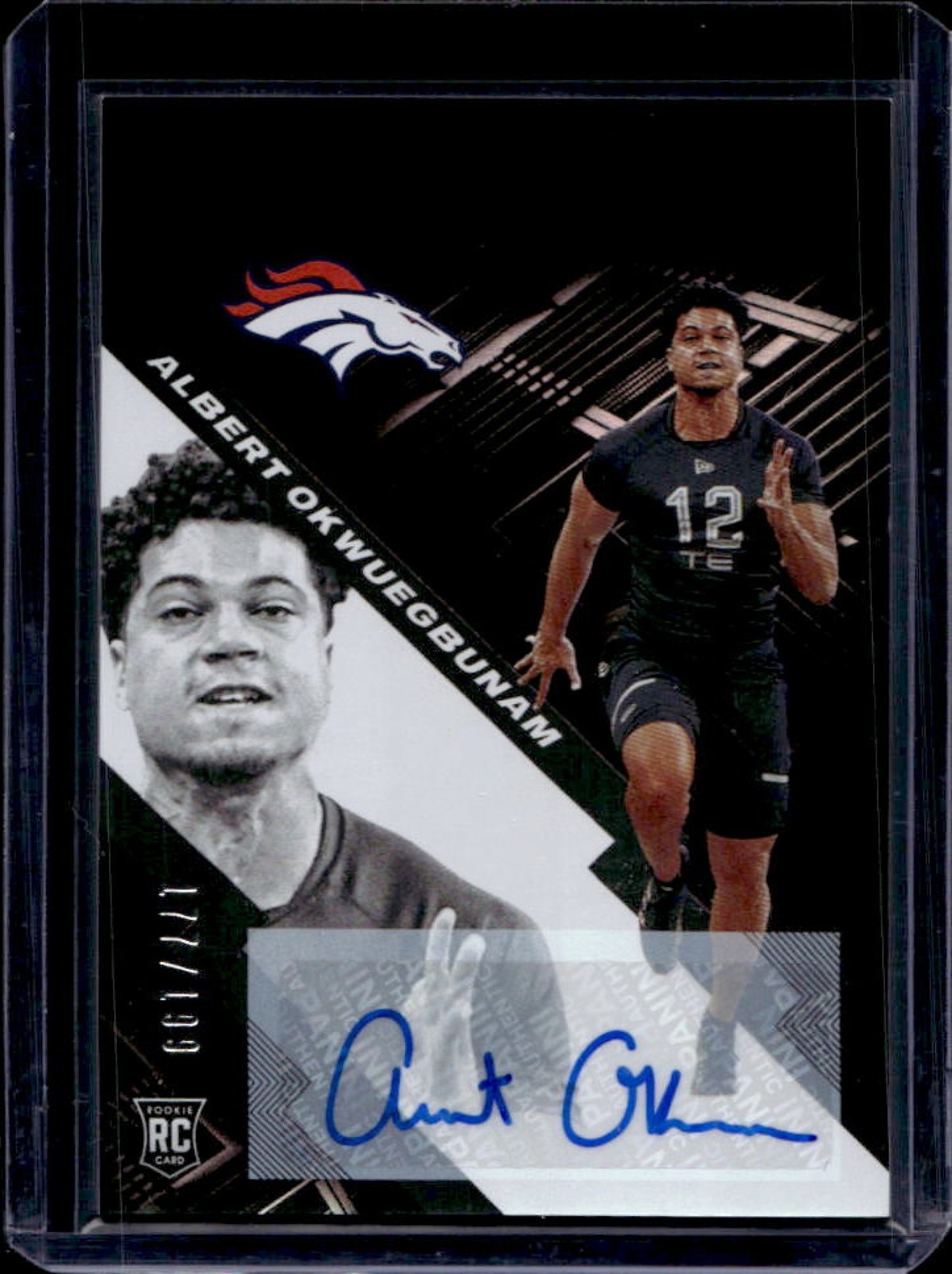 Albert Okwuegbunam Panini Chronicles Draft Picks Donruss Optic Rated Rookies #12 Signature-Black