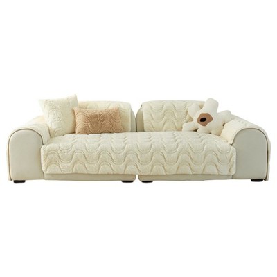 Sofabezug Plüsch L-Form oder U-Form Sofa Schutz rutschfest