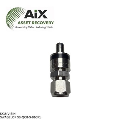 Swagelok SS-QC8-S-810K1 1/2'' Stainless Steel Quick Connect Stem Valve Black Key