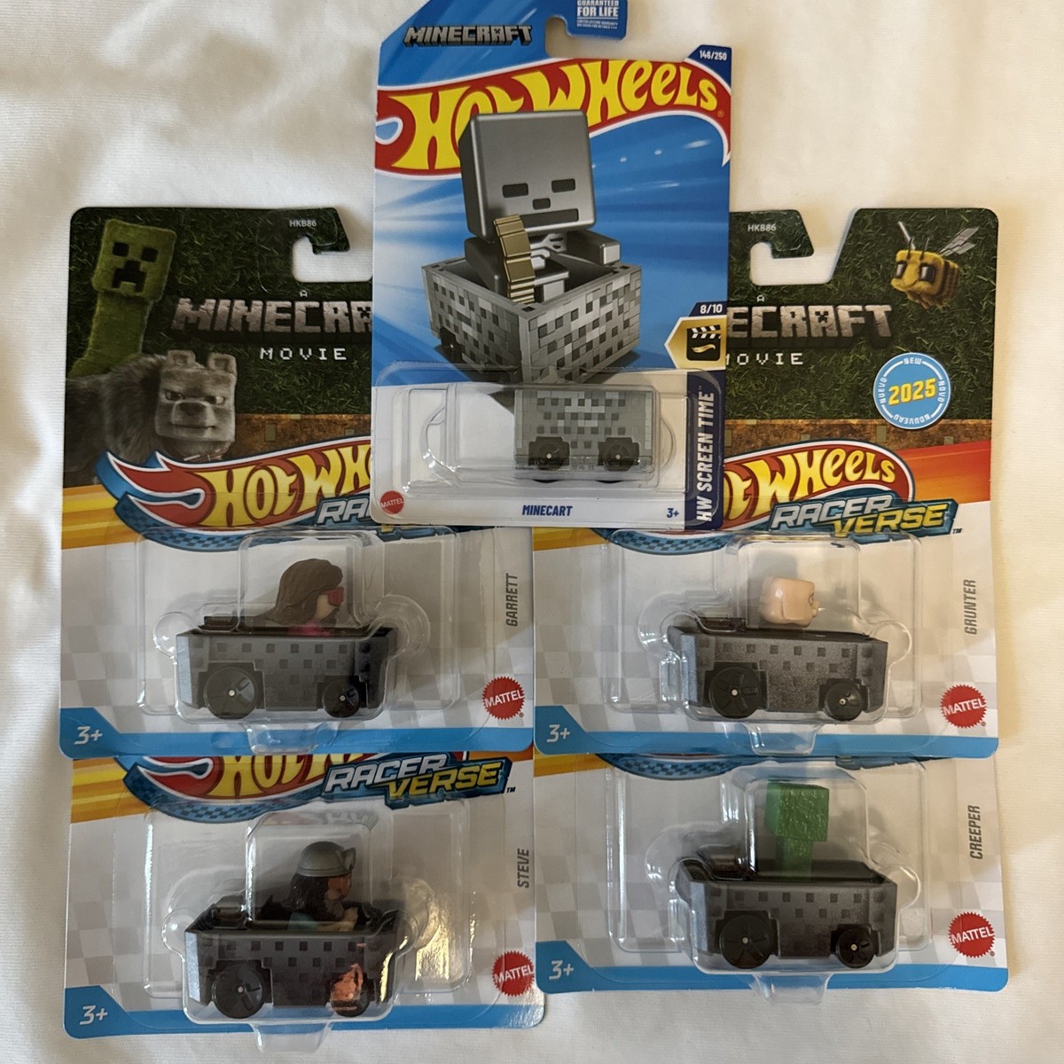 Hot Wheels RacerVerse Minecraft Movie. The Complete Set