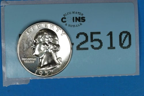 1957 25C WASHINGTON SILVER QUARTER DOLLAR PROOF RAW-2510