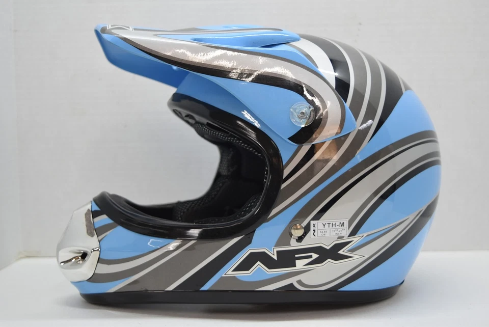 Casco de Motocross AFX FX-86Y Juvenil Medio Azul Niños Cara Completa Nuevo Con Etiquetas Foto 3 de 4