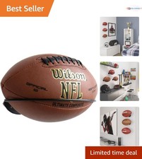 Football Wall Mount Rack Steel Kid Sports Room Decor Space Saver Organizer