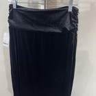 Bar III Velvet Skirt Women’s Size Medium Black Ruched Slit Front Stretch NEW! — photo 8