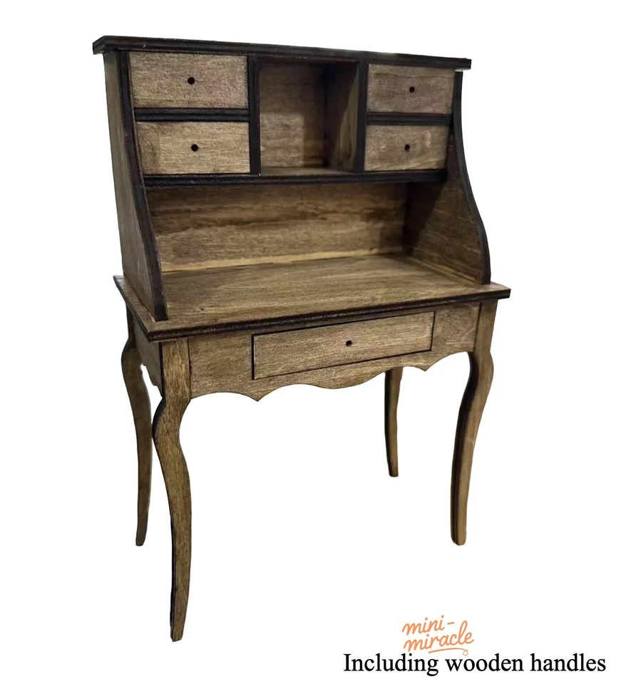 Royal Dollhouse Miniature 1/12 1/6 Scale Desk Dressing Table Unfinished Villa - Image 4 of 4