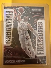 DONOVAN MITCHELL 2024-25 PANINI PRIZM BLACK FIREWORKS SILVER #12