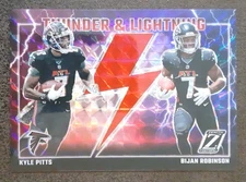 BIJAN PITTS 2023 Panini Zenith #1 Thunder and Lightning Red Falcons.  B1C