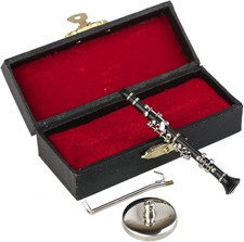 Miniature Clarinet with Stand and Case Mini Musical Instrument Clarinet Replica
