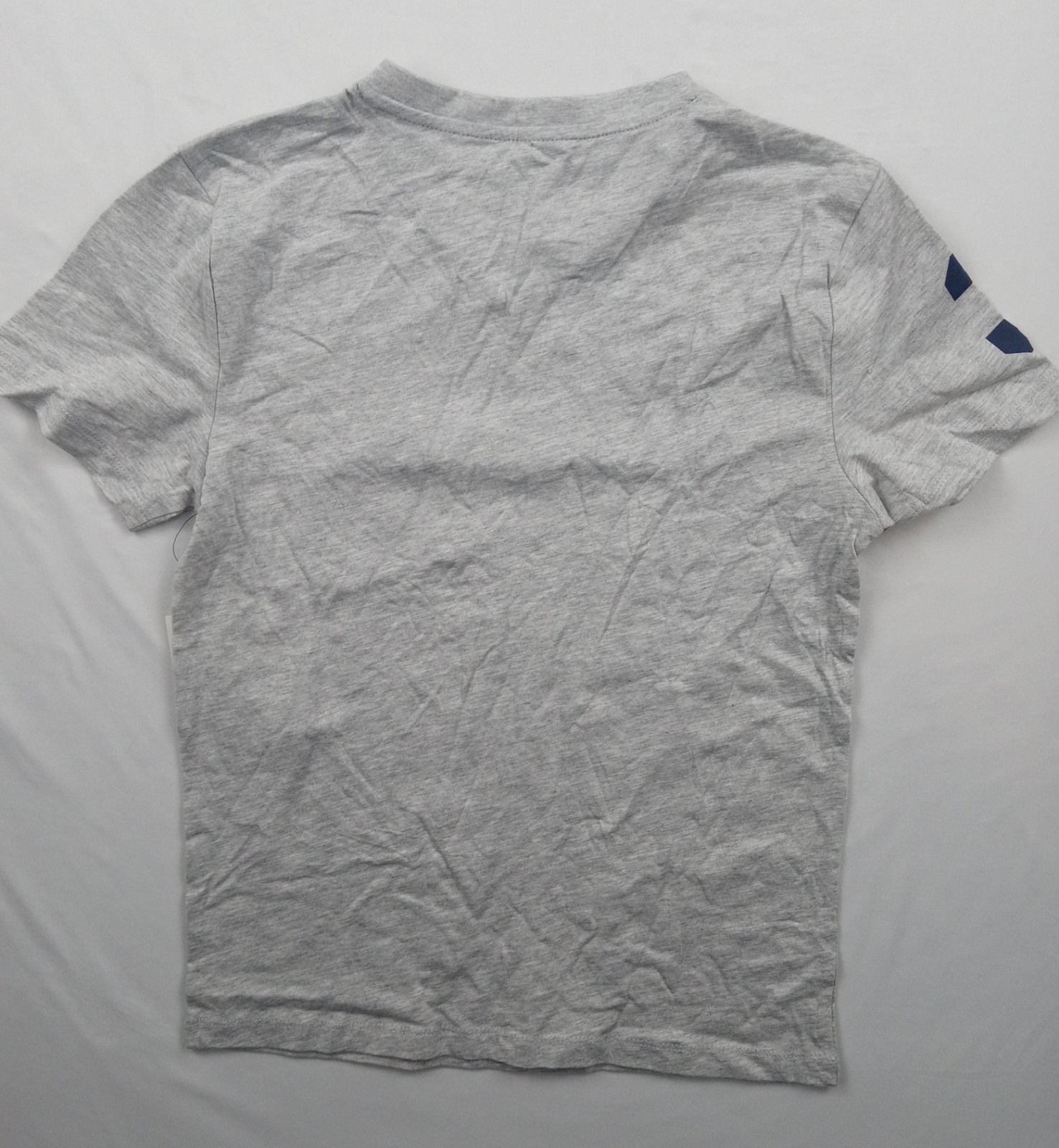 Nuova maglietta US Polo Youth grigia scollo a V taglia Large #3 manica corta grande pony USPA