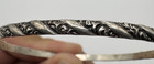 Vintage 925 Sterling Silver Women's Floral Scroll Twist Slip-On Bangle Bracelet — photo 2
