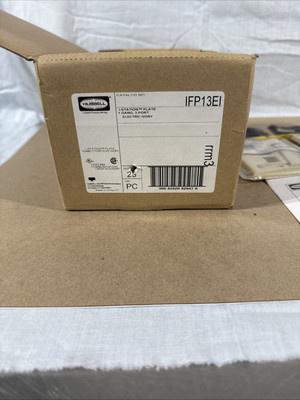 IFP13EI HUBBELL 3-Port Wall Plate, Flush, 1-G, Electric Ivory Box Of 21