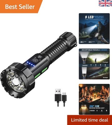 Leistungsstarke wasserdichte 5000 Lumen Taschenlampe mit einstellbarem Fokus - 18 Stunden Laufzeit