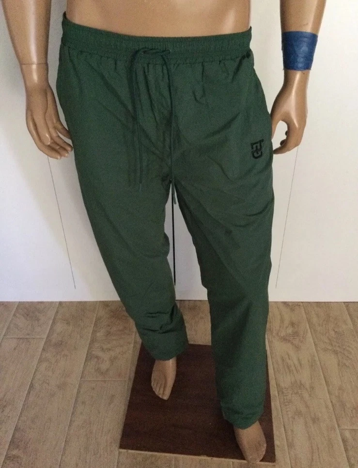 Paired Up Luxe Emerald Nylon Track Pants Size XL