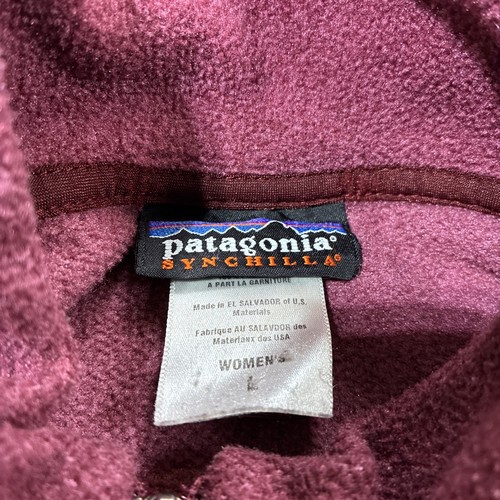 Patagonia Synchilla Jacke Damen Gr. L weinrot Full Zip Fleece Wintermantel - Bild 5 von 6