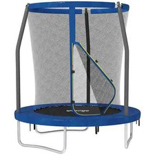 6ft Trampoline with Safety Enclosure Net, Steel Frame Outdoor Trampolin
